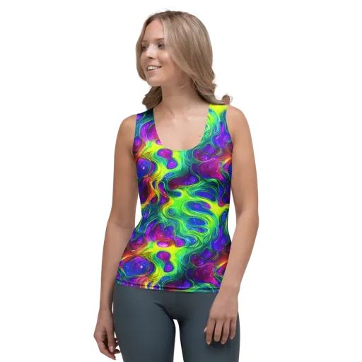 Radiant Ooze on a Women's Tank Top