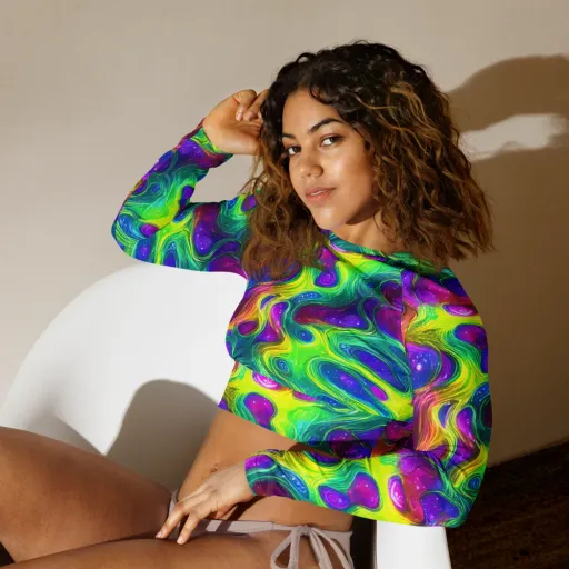 Radiant Ooze on a Long Sleeve Crop Top