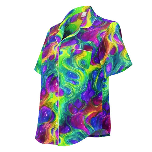 Radiant Ooze on a Women's Short Sleeve Pajama Top
