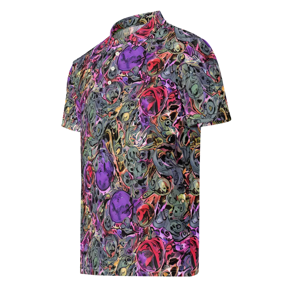 Violet Menagerie on Men's Slim Fit Polo Shirt — Left Front