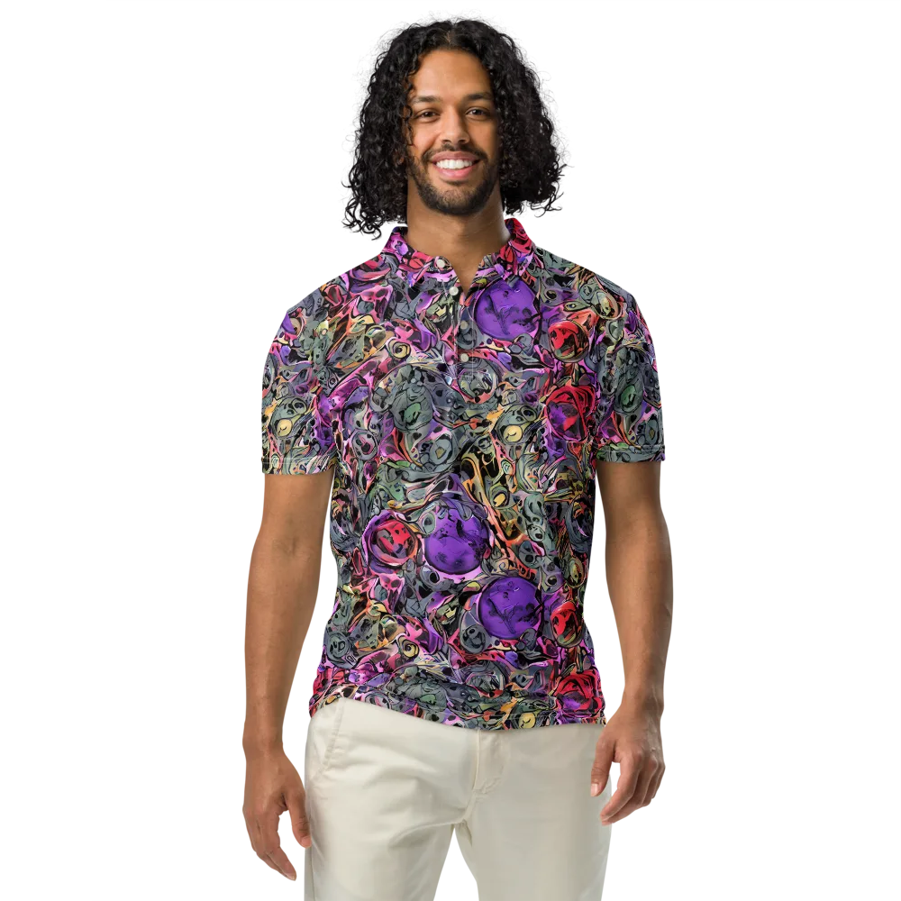 Violet Menagerie on Men's Slim Fit Polo Shirt — Front