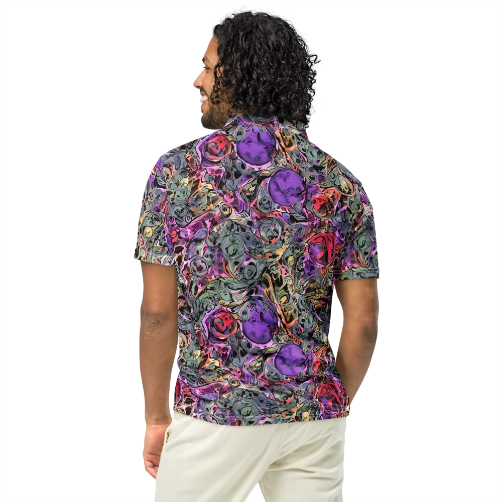 Violet Menagerie on Men's Slim Fit Polo Shirt — Back