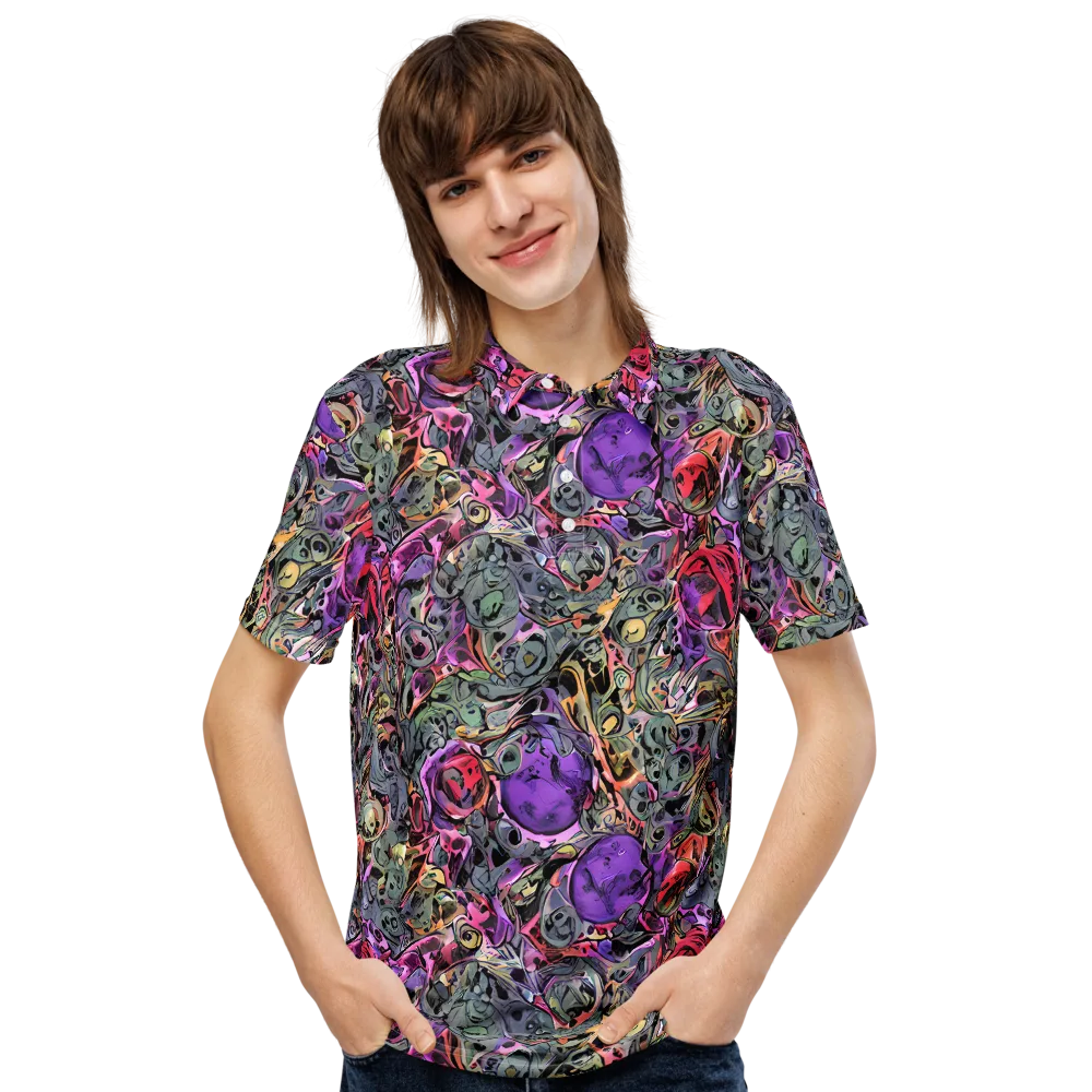 Violet Menagerie on Men's Slim Fit Polo Shirt — Front