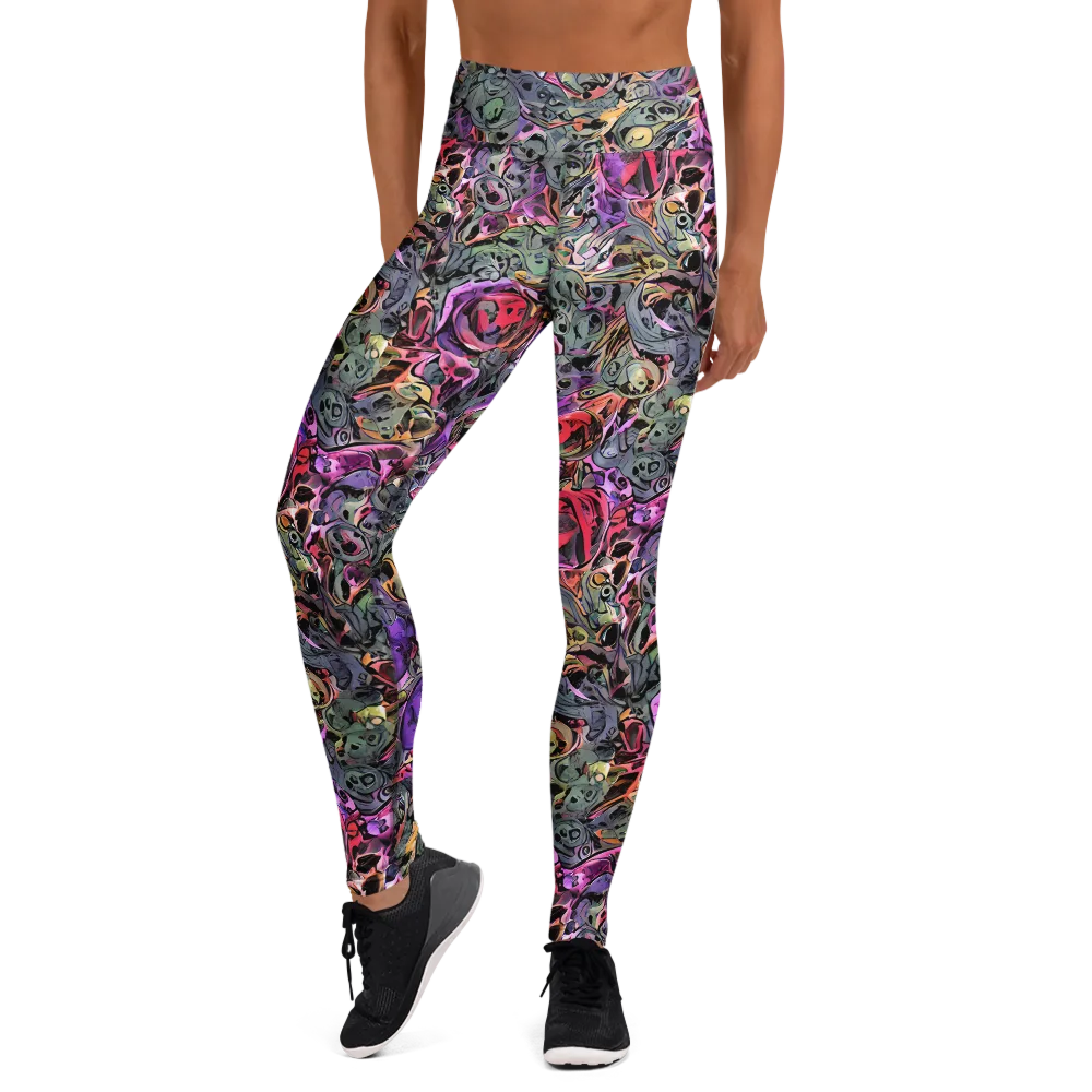 Violet Menagerie on Yoga Leggings — Front