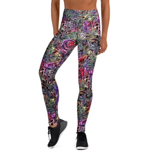 Violet Menagerie on a Yoga Leggings