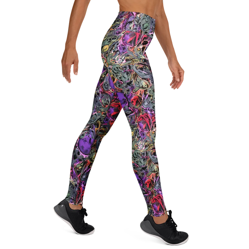 Violet Menagerie on Yoga Leggings — Right