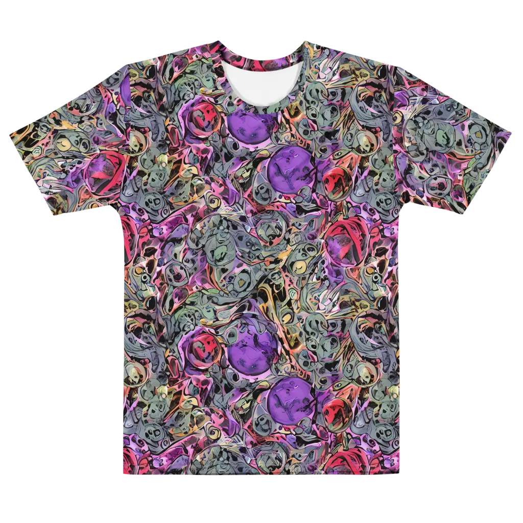 Violet Menagerie on Men's Cotton Crew Neck T-Shirt — Front