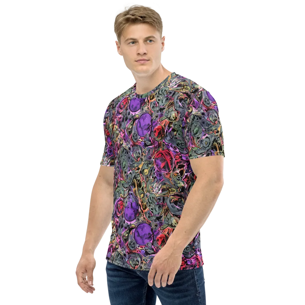 Violet Menagerie on Men's Crew Neck T-Shirt — Left