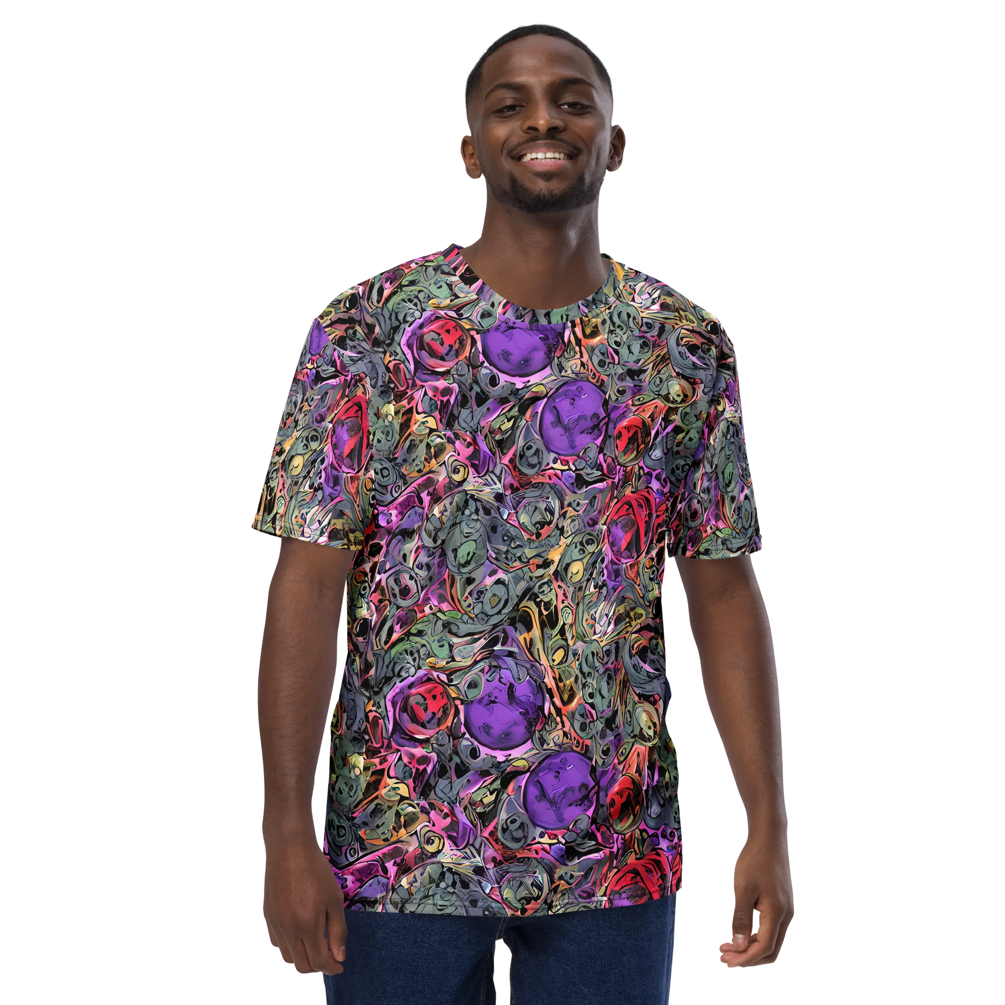 Violet Menagerie on Men's Crew Neck T-Shirt — Front