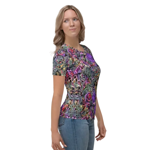 Violet Menagerie on a Women's Crew Neck T-Shirt
