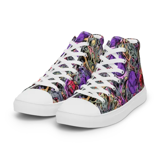 Violet Menagerie on a Women's High Top Canvas Shoes