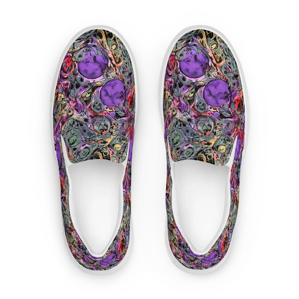 Violet Menagerie on Men's Slip-On Canvas Shoes — Front