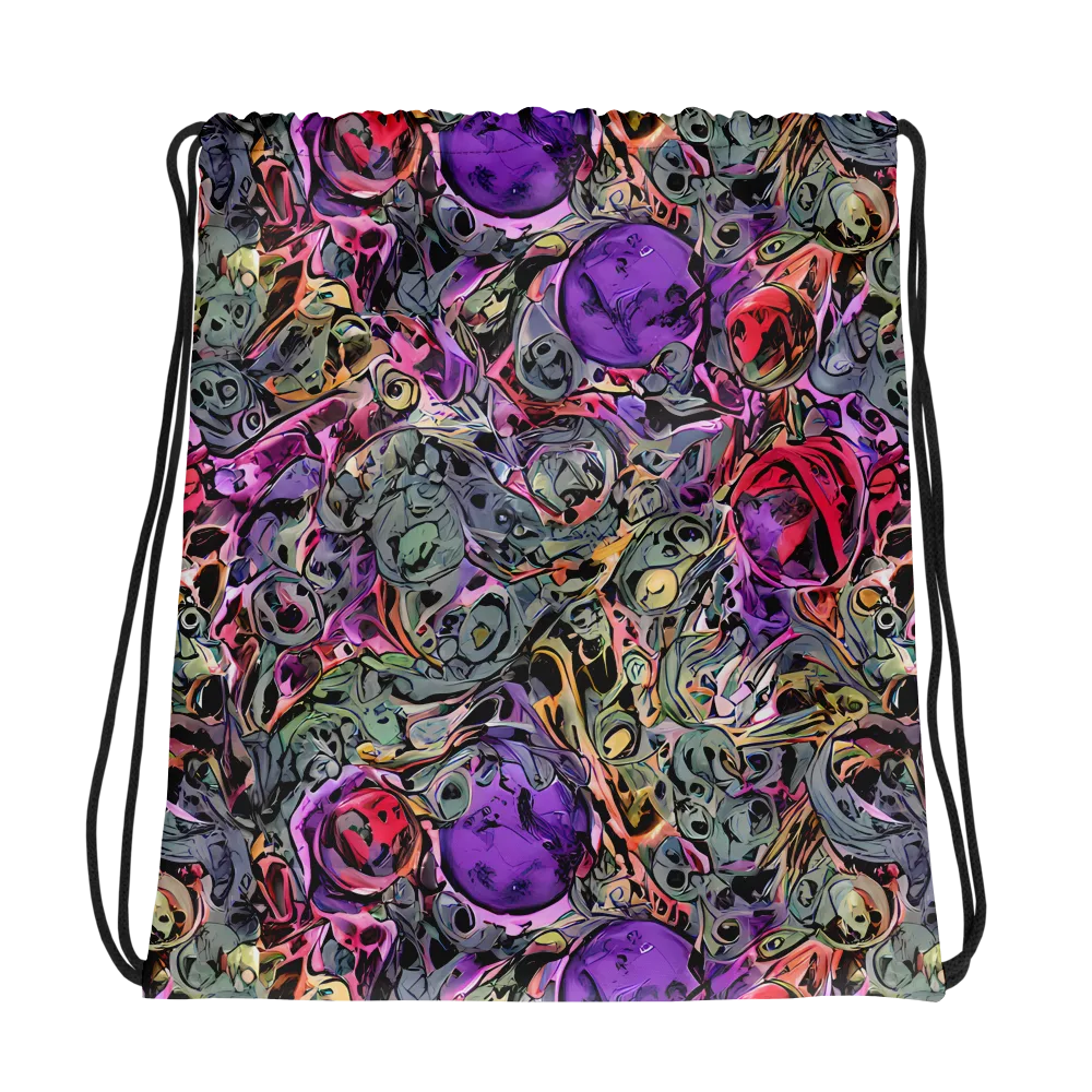 Violet Menagerie on Drawstring Bag — Photo
