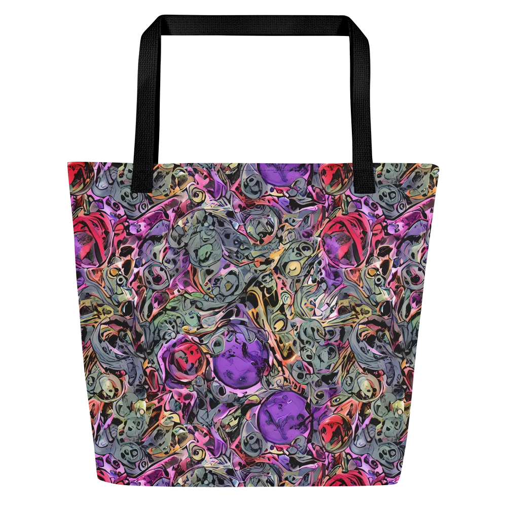 Violet Menagerie on Large Tote Bag W/ Pocket — Front