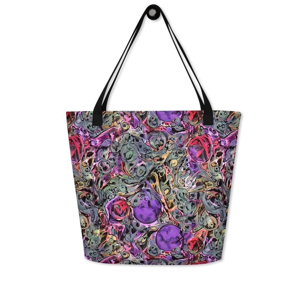 Violet Menagerie on Large Tote Bag W/ Pocket — Front