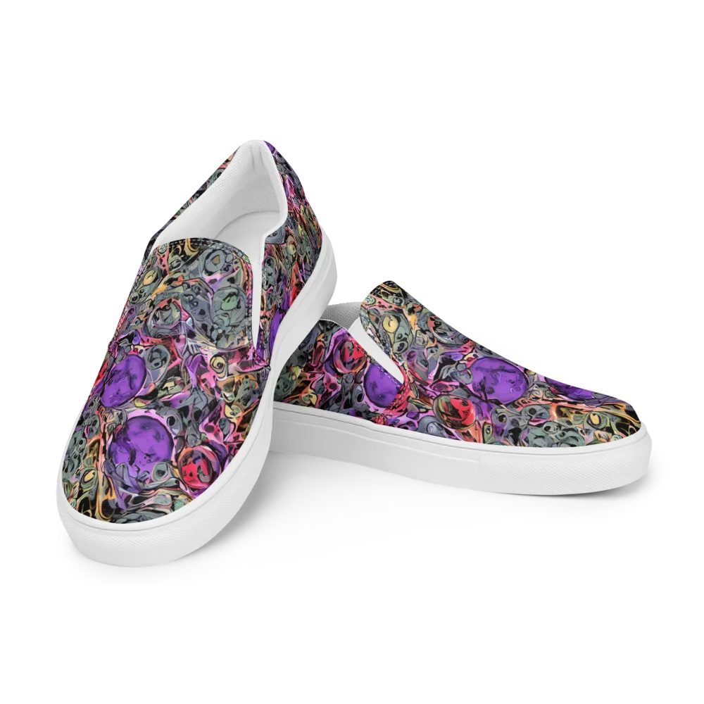 Violet Menagerie on Women's Slip-On Canvas Shoes — Left Front