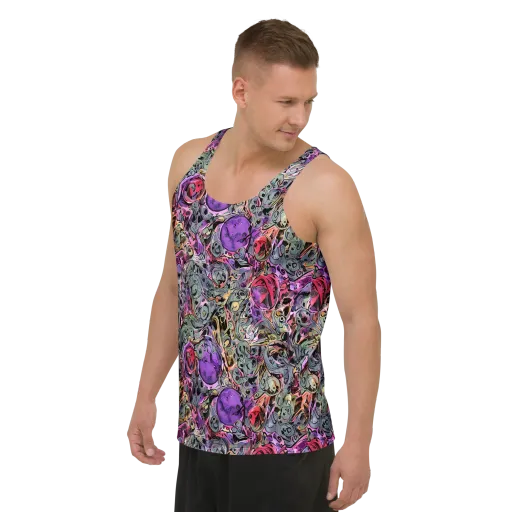 Violet Menagerie on a Men's Tank Top