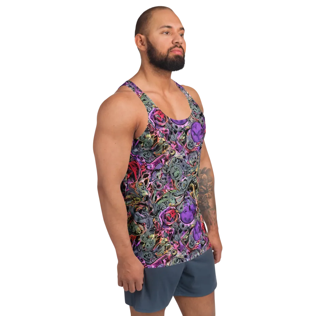 Violet Menagerie on Men's Tank Top — Right Front