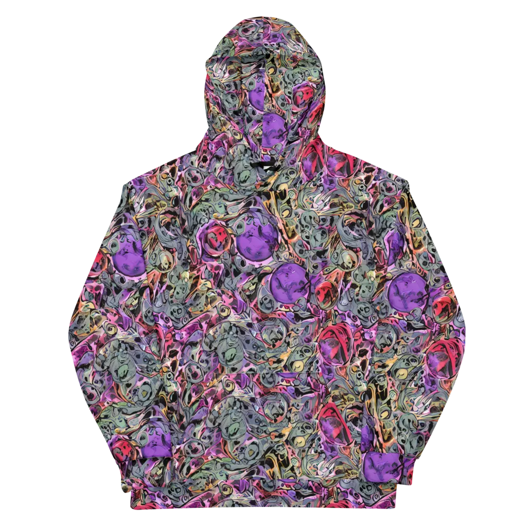 Violet Menagerie on Cotton Hoodie — Front