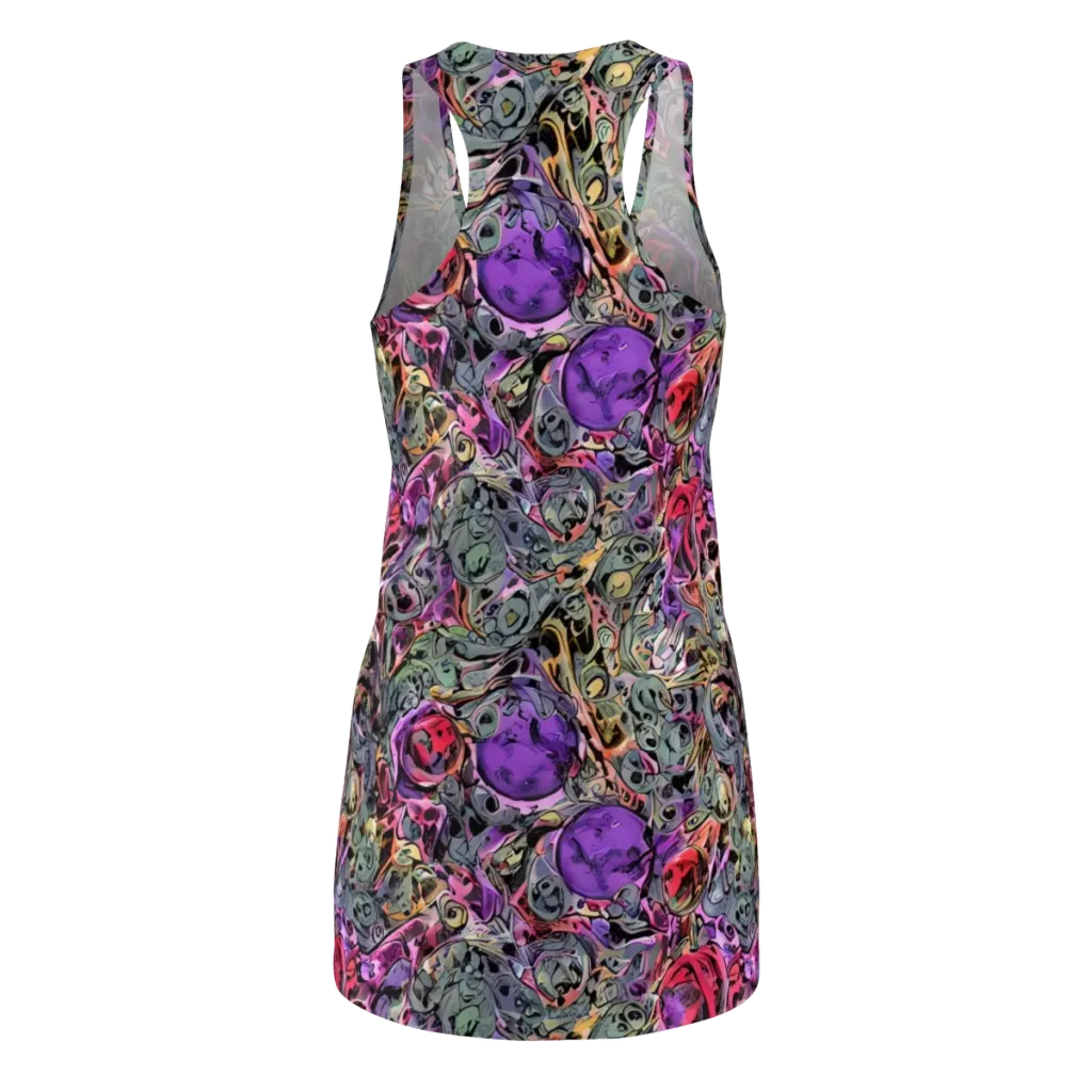 Violet Menagerie on Racerback Dress — Back