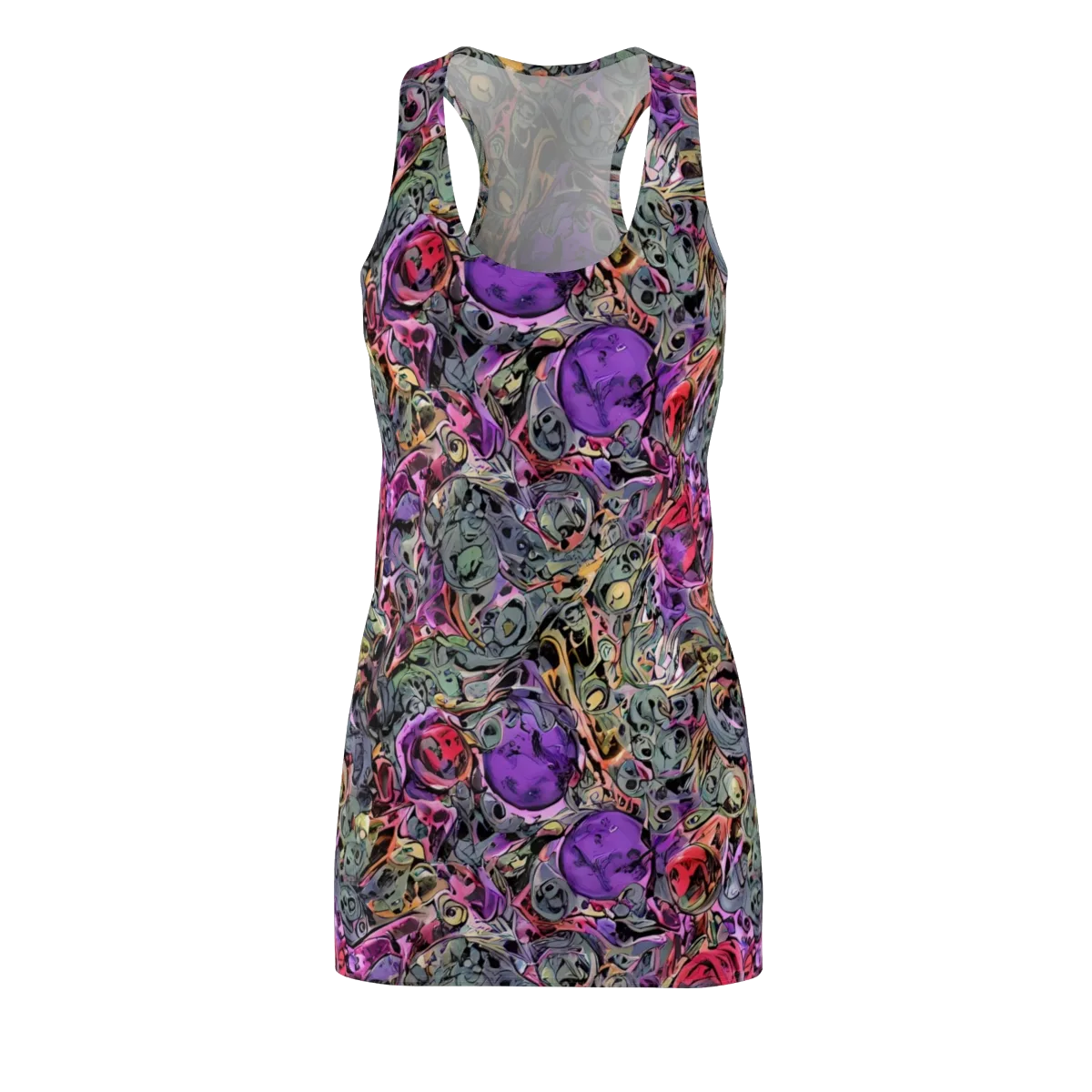 Violet Menagerie on Racerback Dress — Front