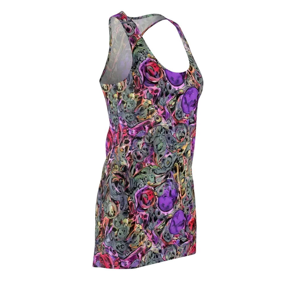 Violet Menagerie on Racerback Dress — Front Side