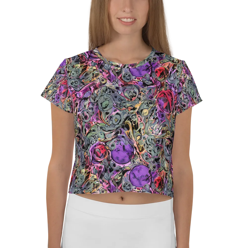 Violet Menagerie on Crop Tee — Front