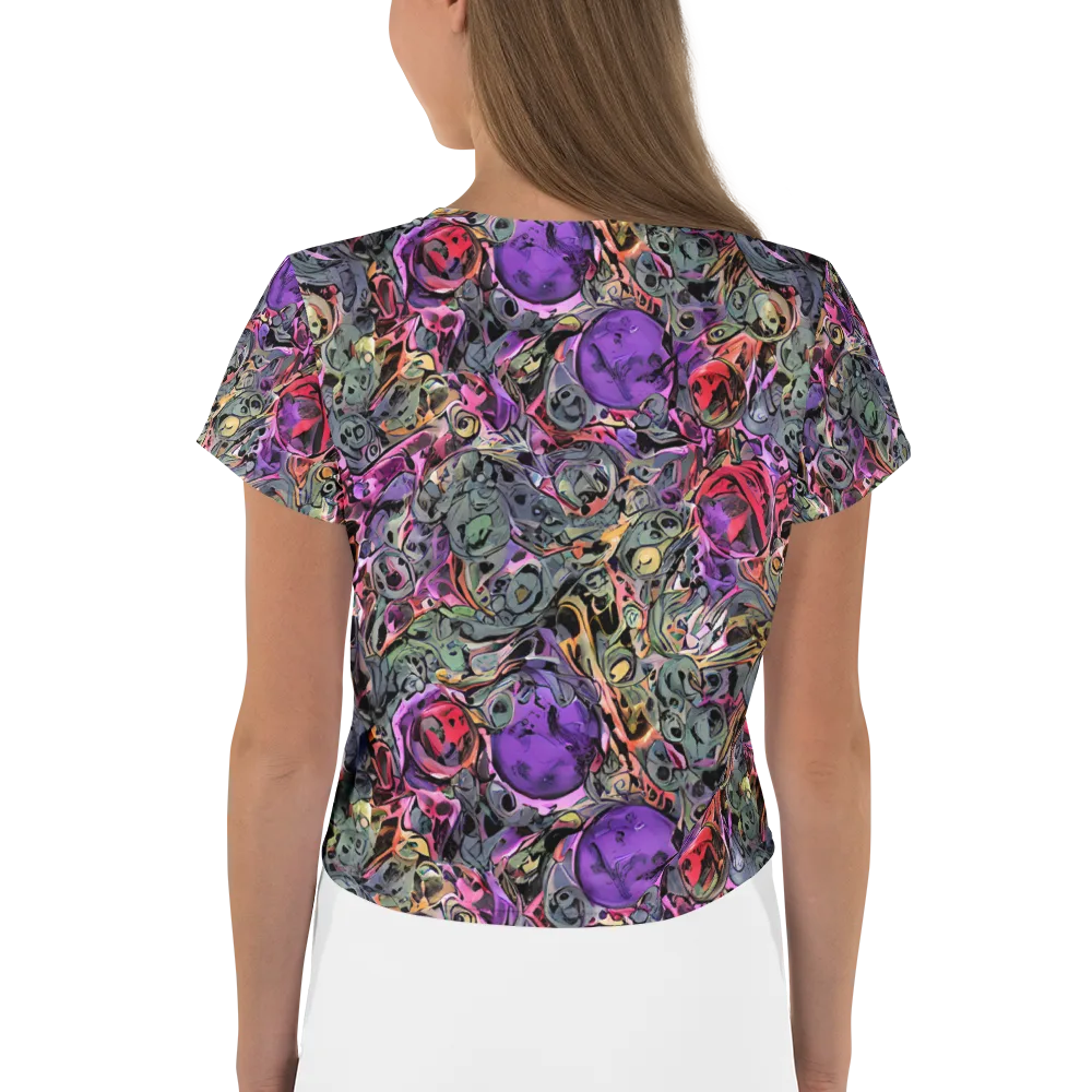 Violet Menagerie on Crop Tee — Back