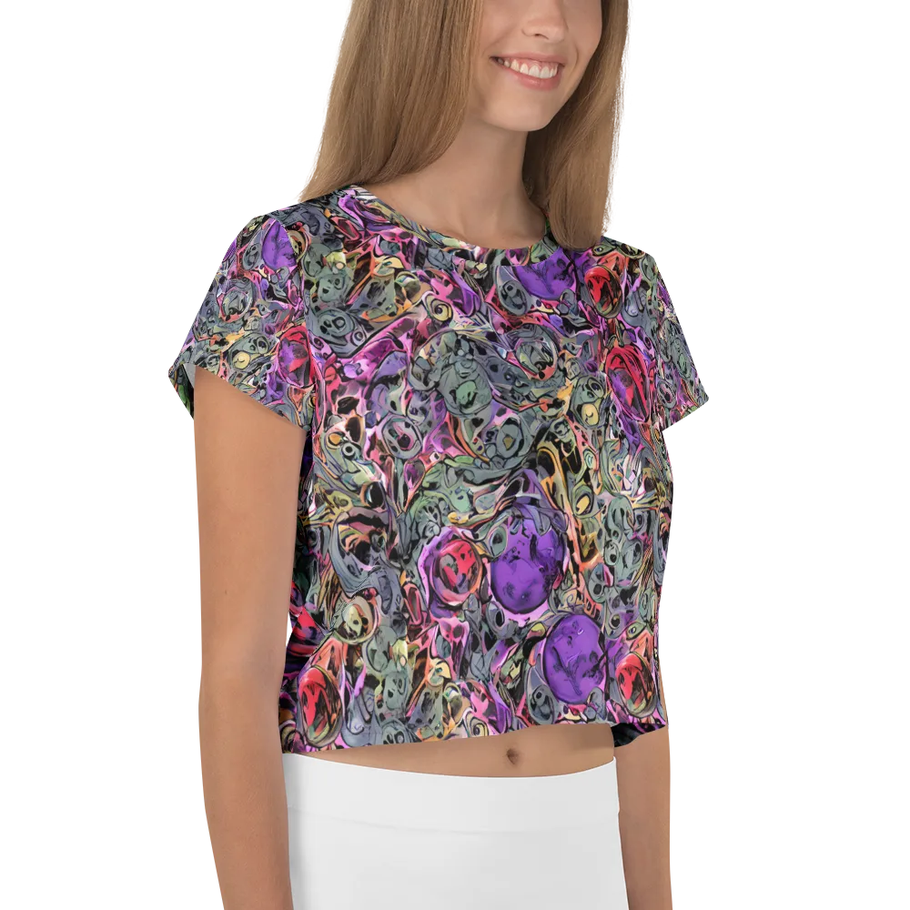 Violet Menagerie on Crop Tee — Right