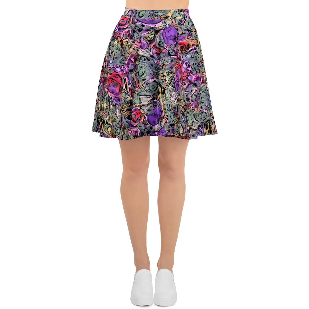 Violet Menagerie on Skater Skirt — Front