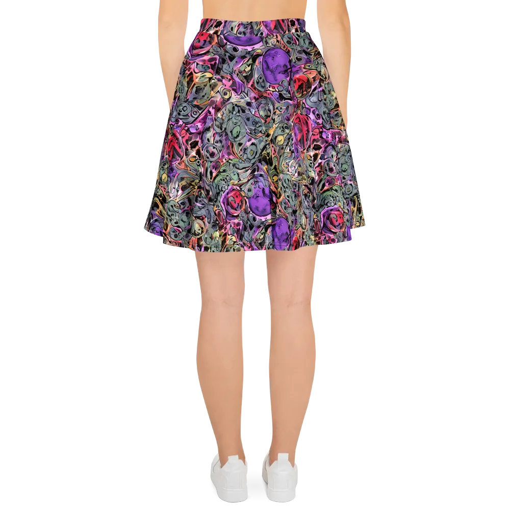 Violet Menagerie on Skater Skirt — Back