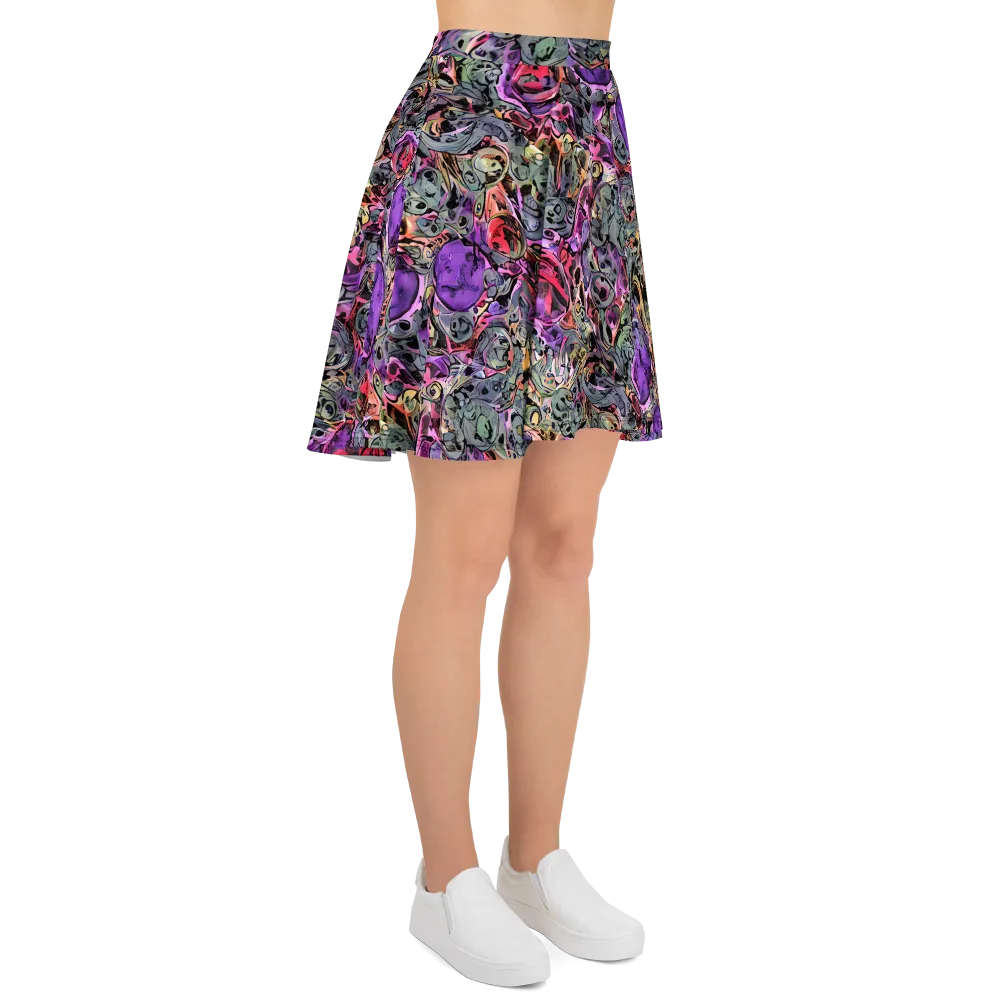 Violet Menagerie on Skater Skirt — Right