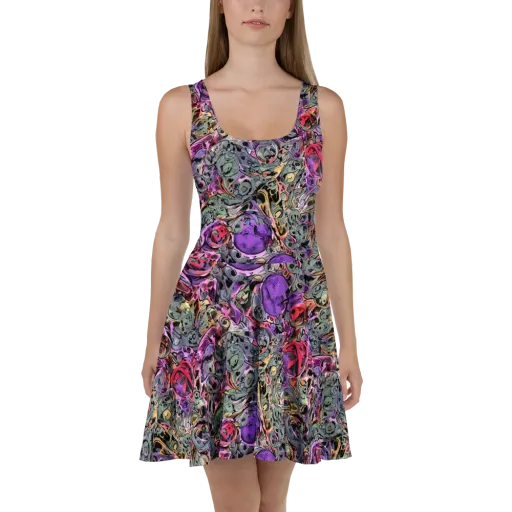 Violet Menagerie on a Skater Dress