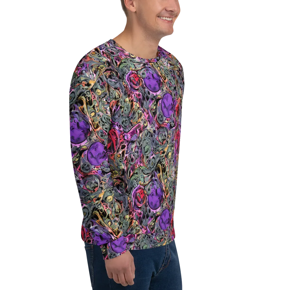 Violet Menagerie on Sweatshirt — Right Front