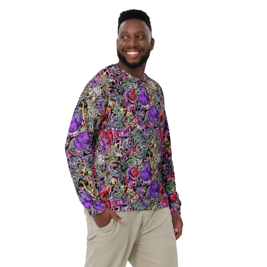 Violet Menagerie on Sweatshirt — Front
