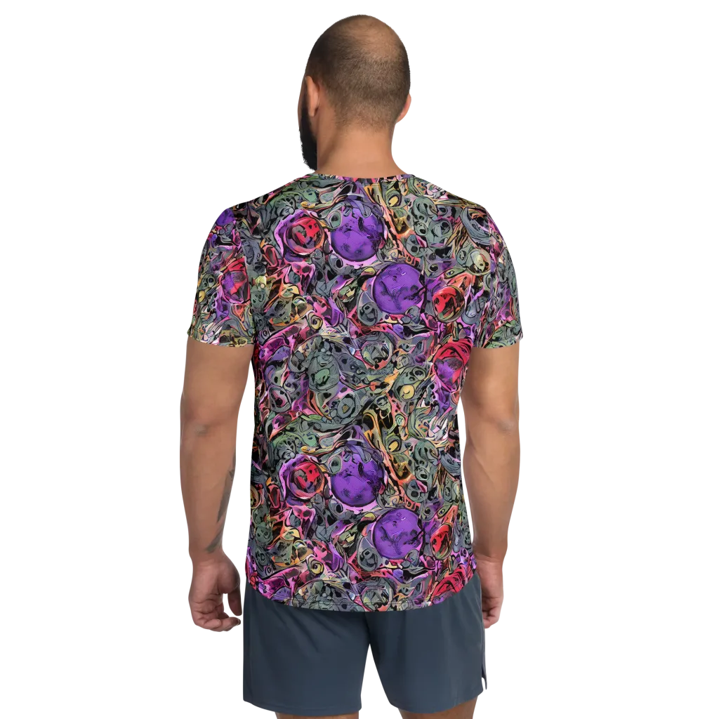 Violet Menagerie on Men's Athletic T-Shirt — Back