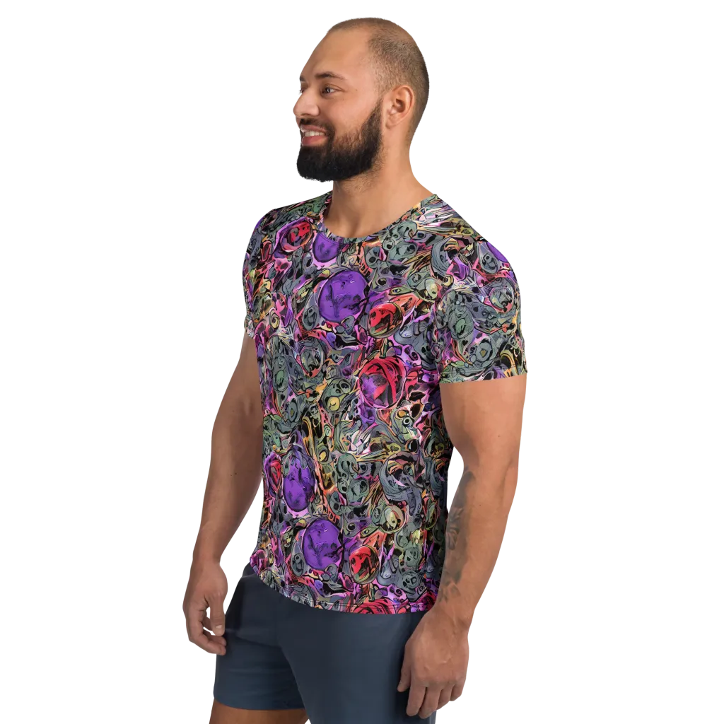 Violet Menagerie on Men's Athletic T-Shirt — Left