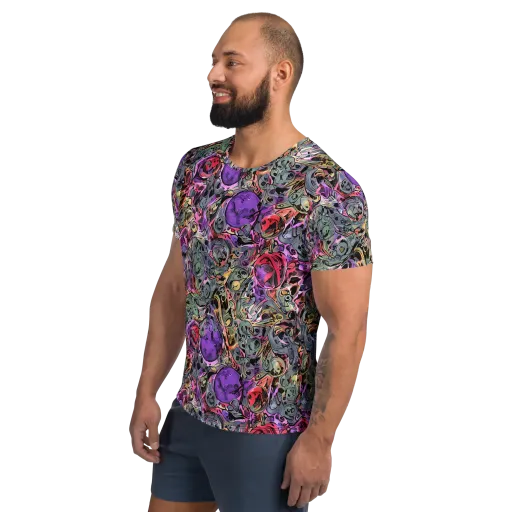 Violet Menagerie on a Men's Athletic T-Shirt
