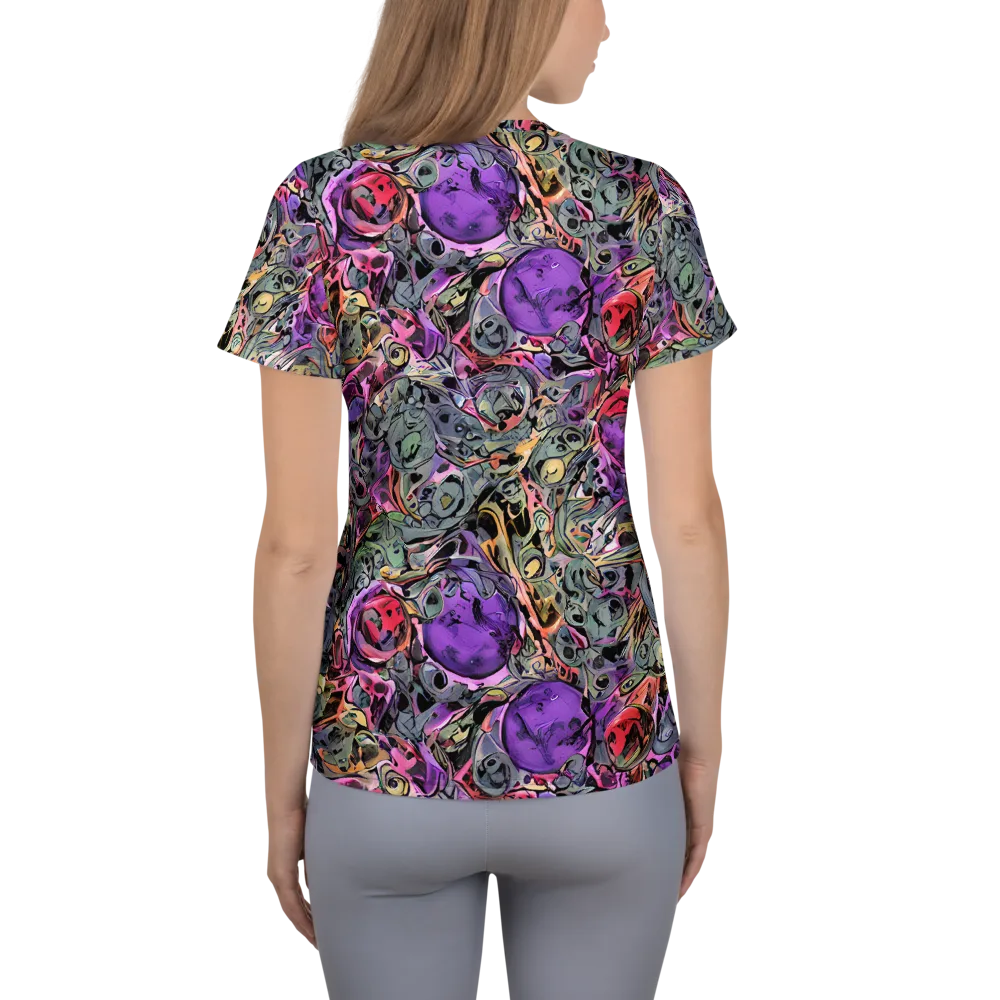 Violet Menagerie on Women's Athletic T-Shirt — Back