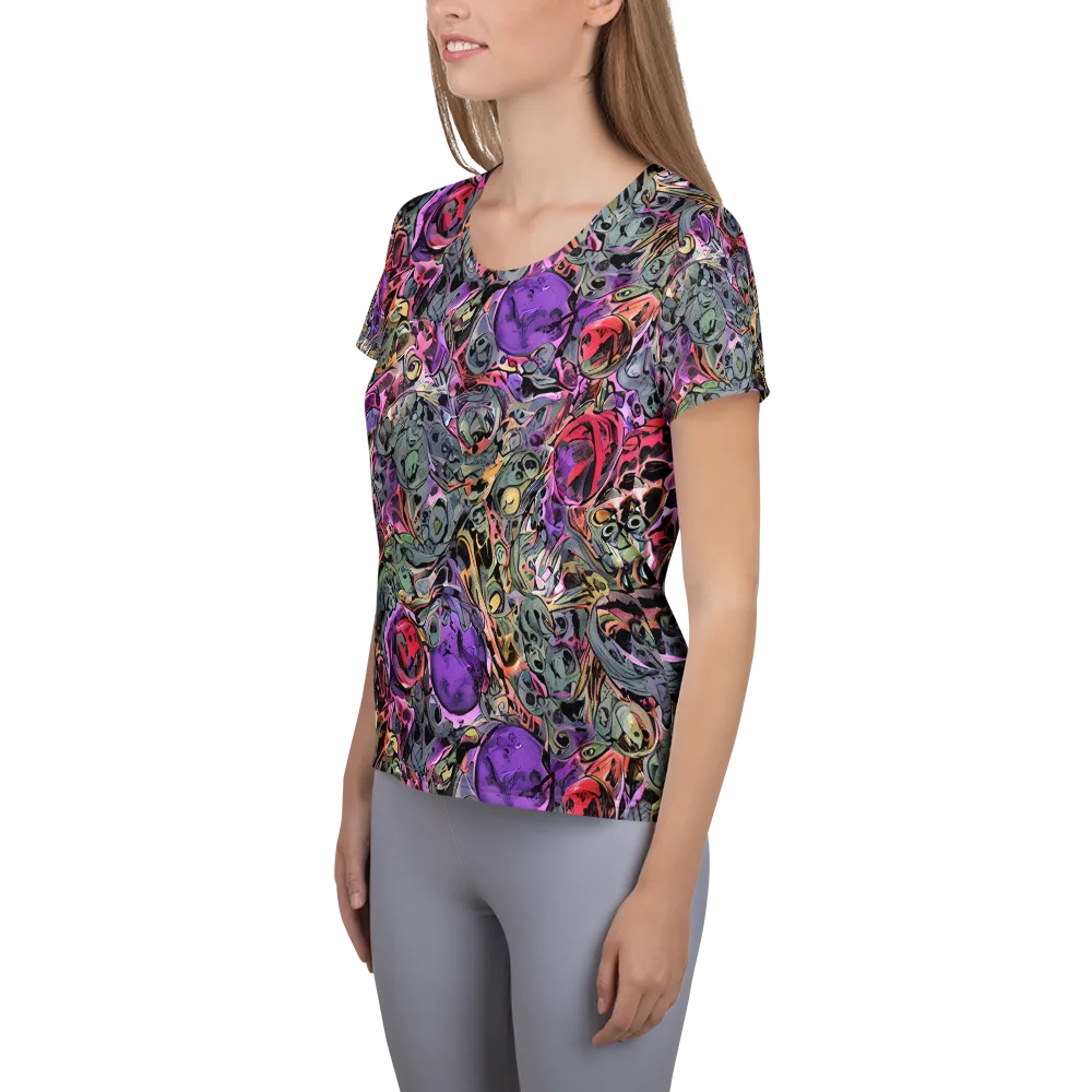 Violet Menagerie on Women's Athletic T-Shirt — Left