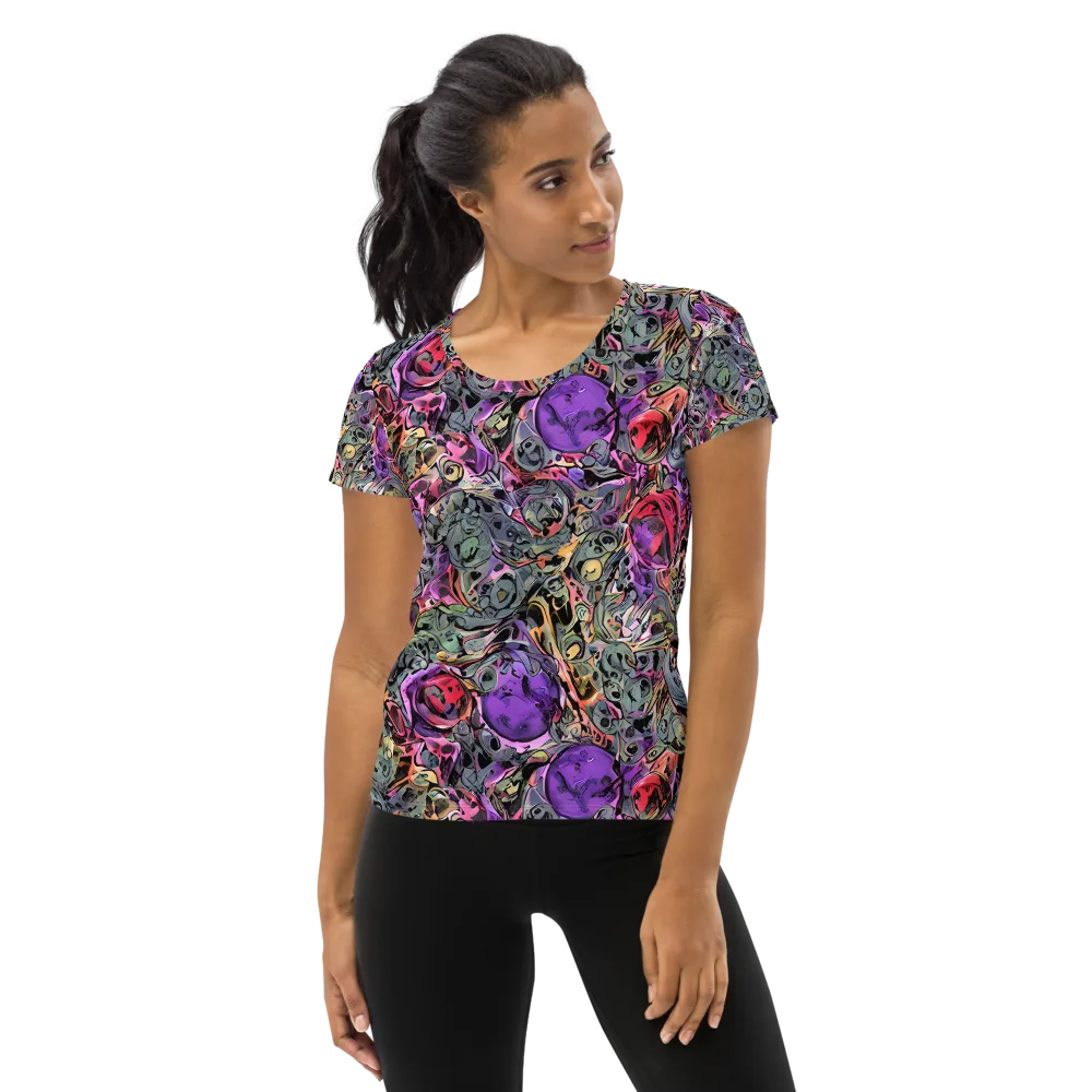 Violet Menagerie on Women's Athletic T-Shirt — Front