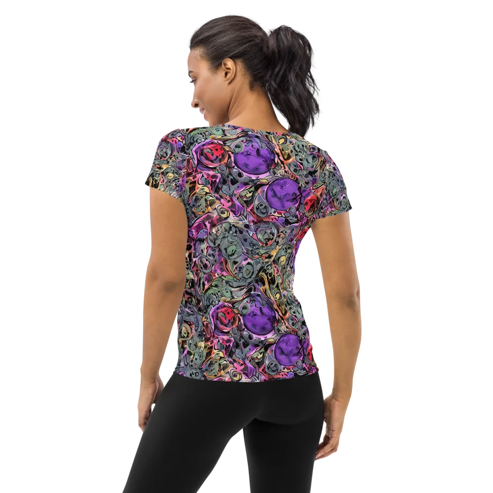 Violet Menagerie on Women's Athletic T-Shirt — Back