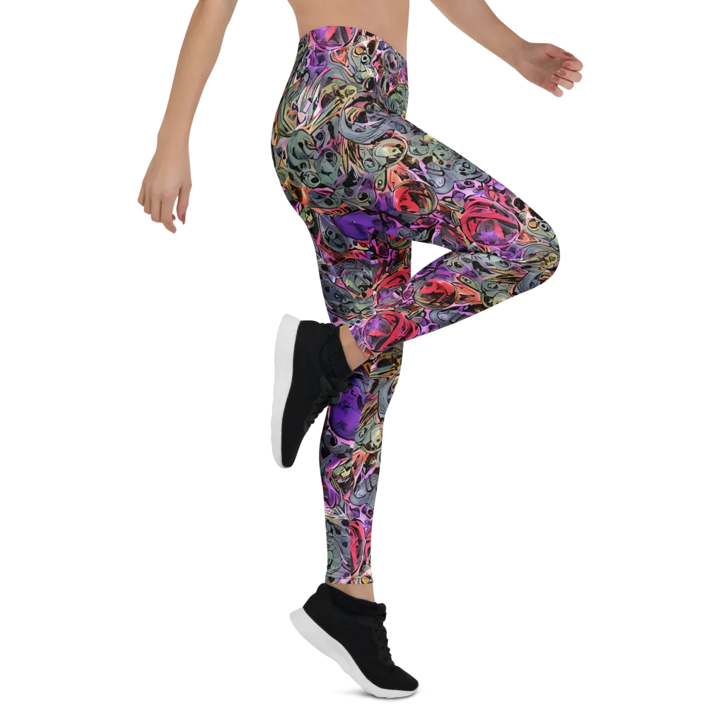 Violet Menagerie on Leggings — Right