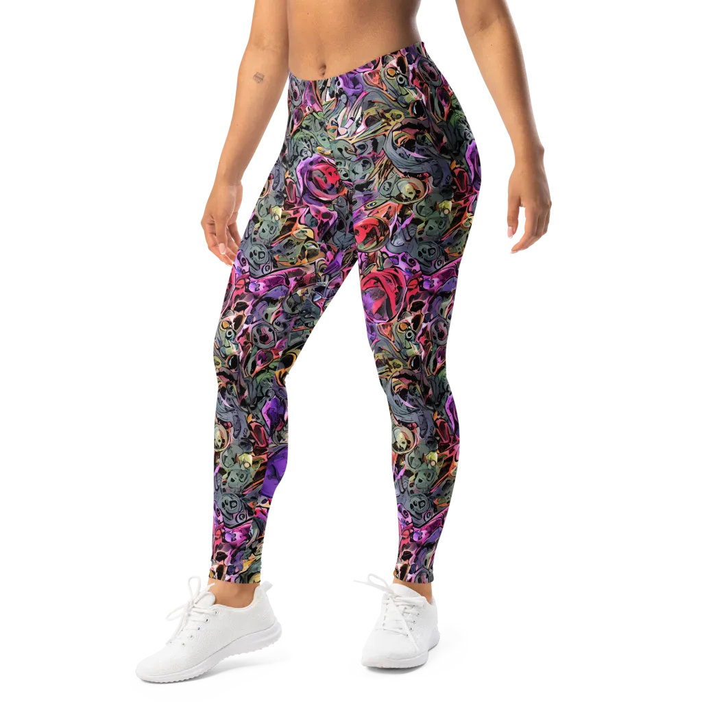 Violet Menagerie on Leggings — Left Front
