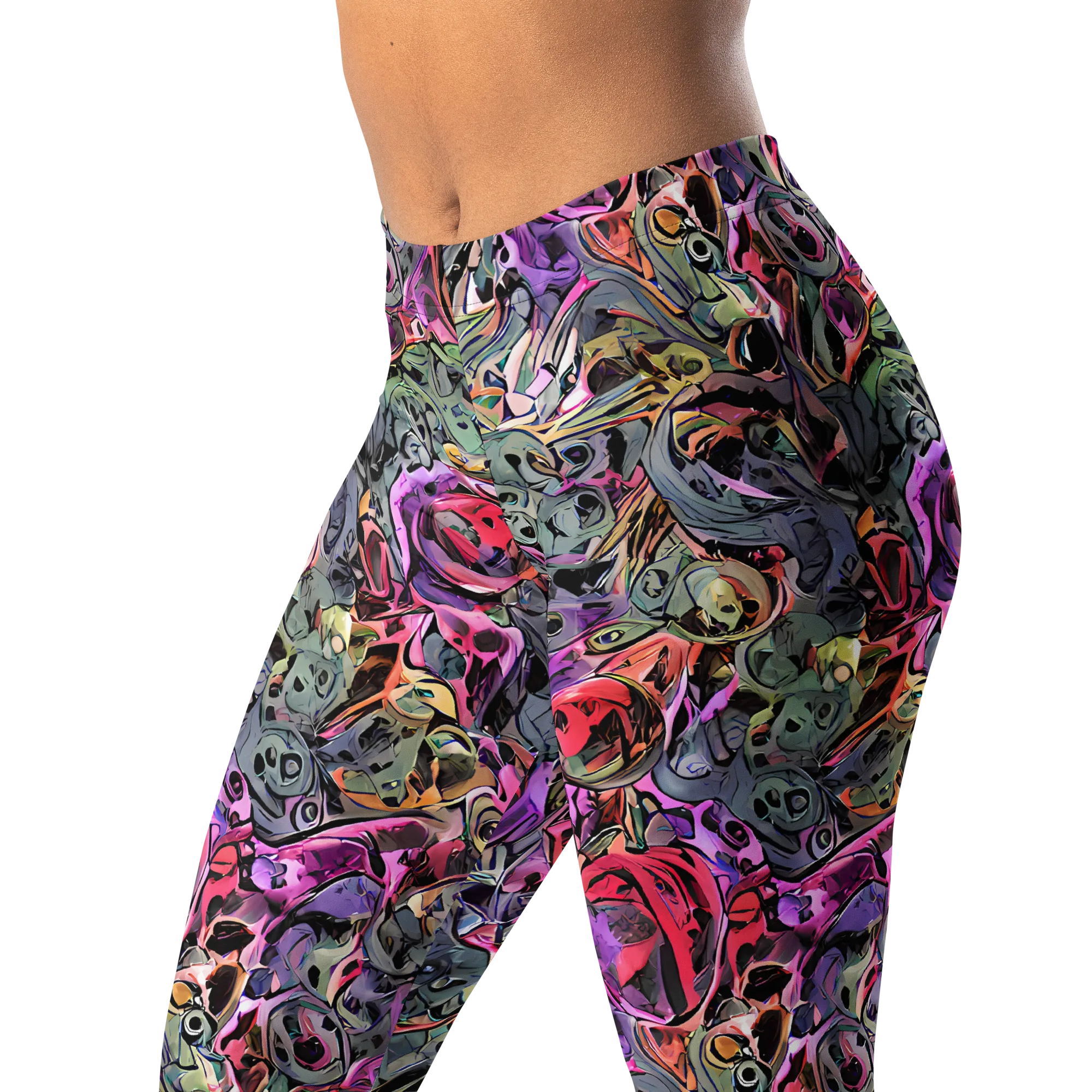 Violet Menagerie on Leggings — Left Front