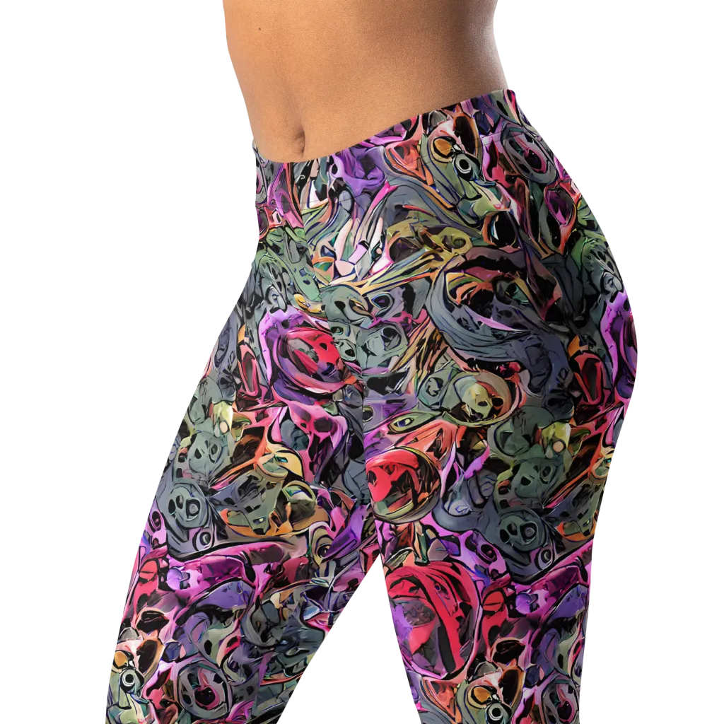 Violet Menagerie on Leggings — Left Front