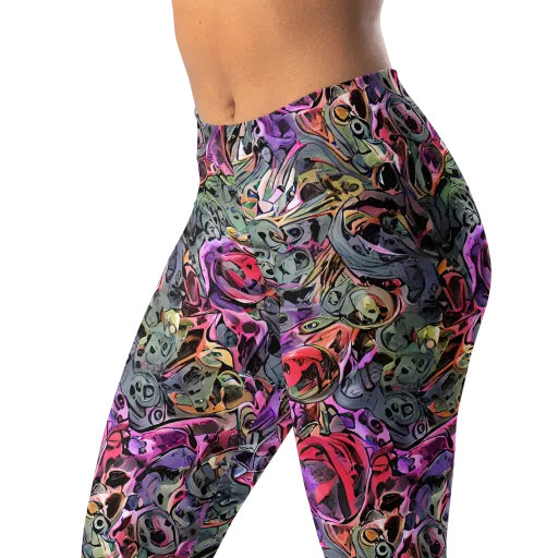 Violet Menagerie on a Leggings