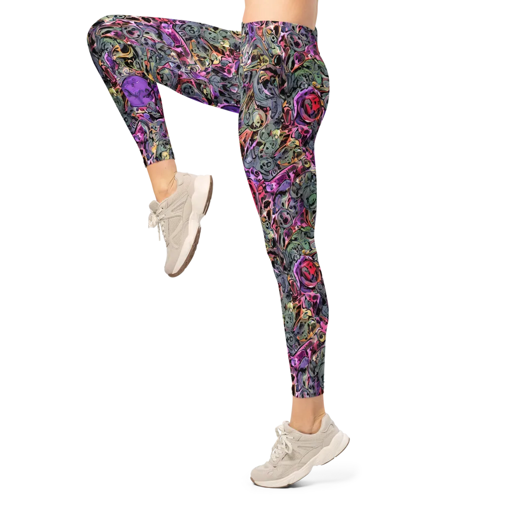 Violet Menagerie on Leggings — Left