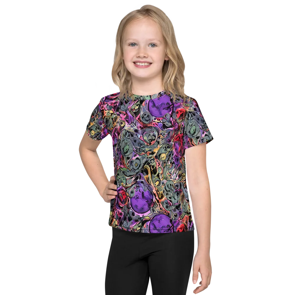Violet Menagerie on Kids Crew Neck T-Shirt — Front