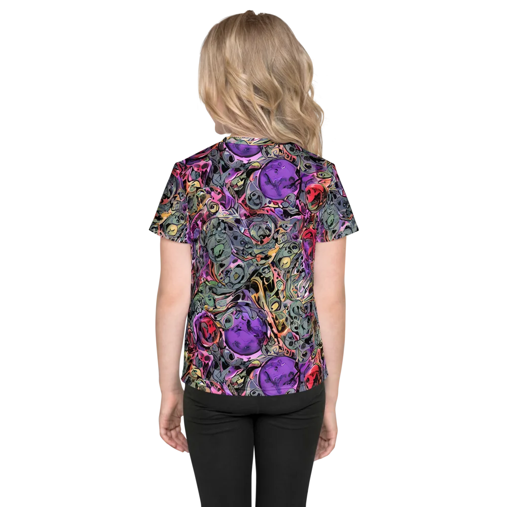 Violet Menagerie on Kids Crew Neck T-Shirt — Back